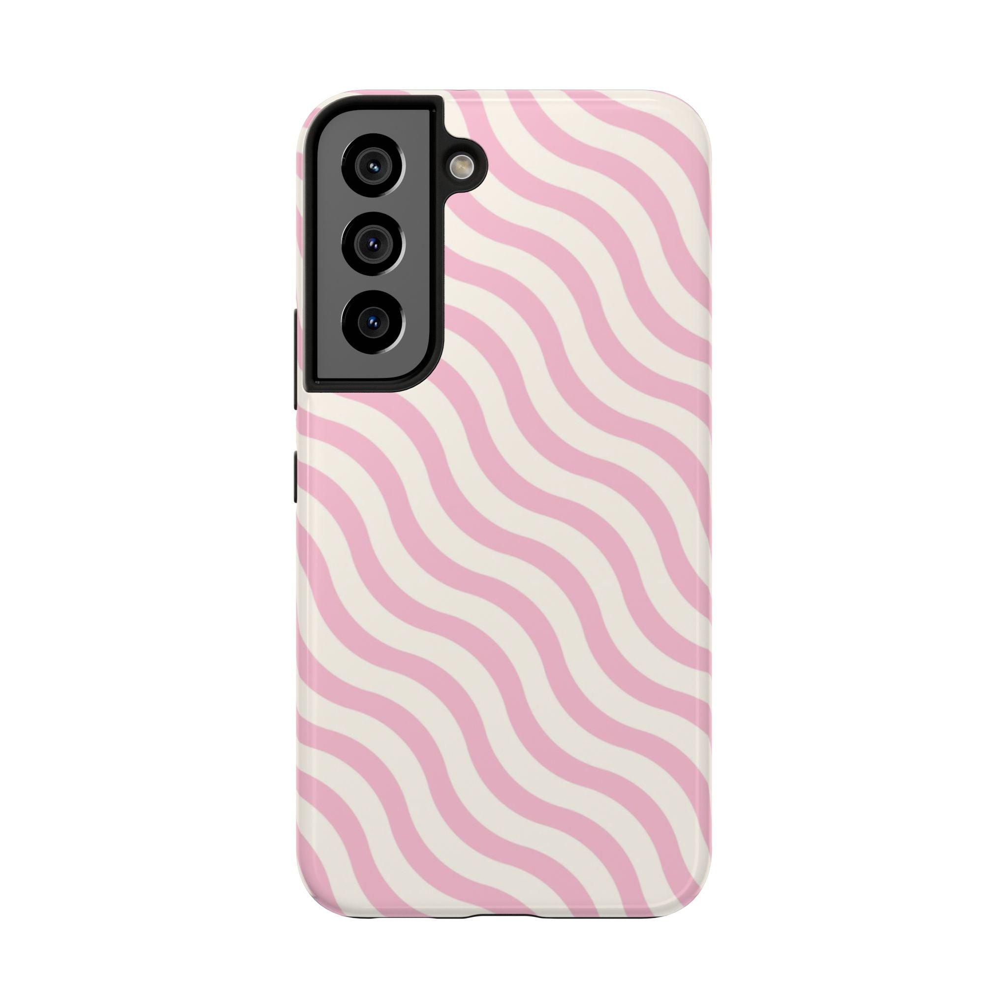 White & Light Pink Wavy Case
