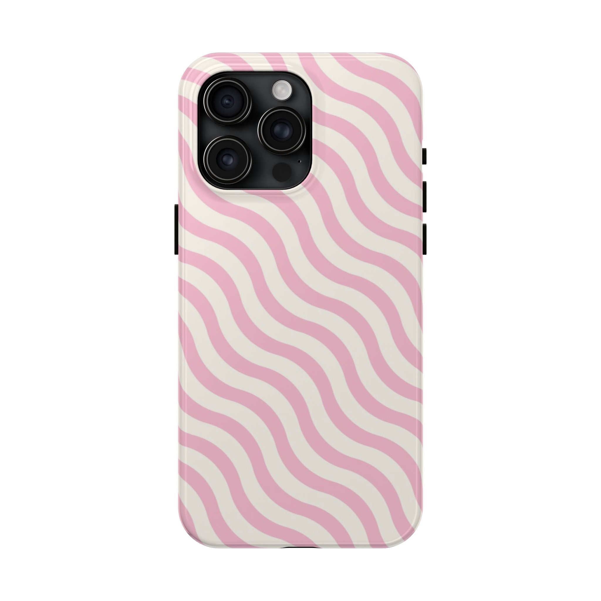 White & Light Pink Wavy Case