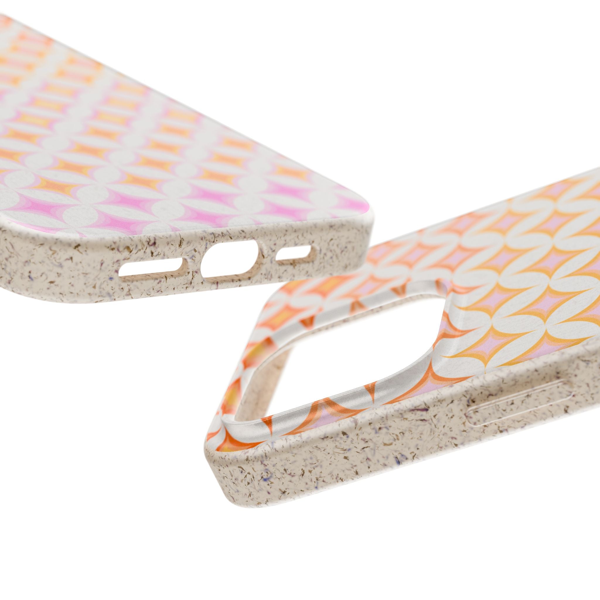 Biodegradable Orange & Pink Star Case