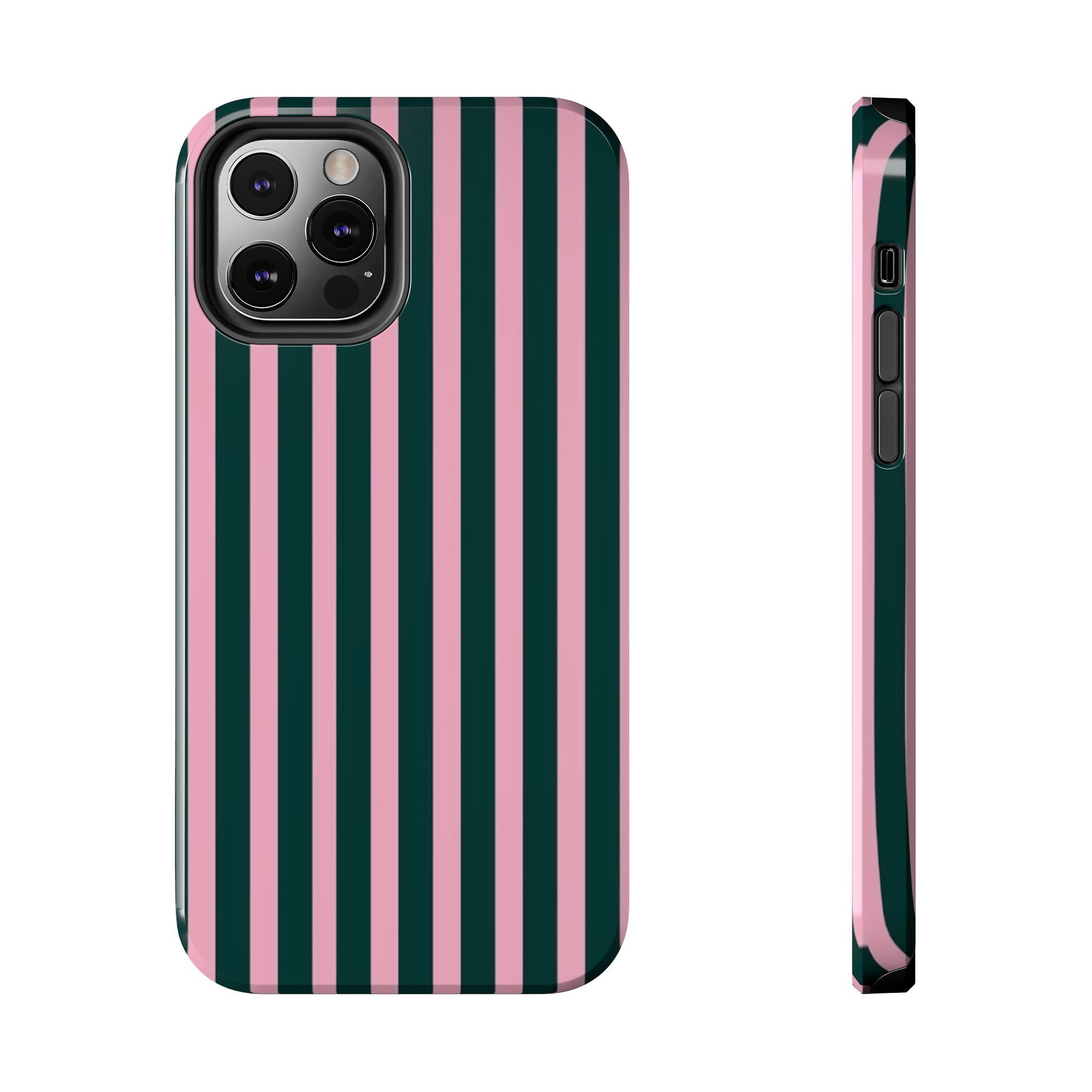 Pink & Green Striped Case