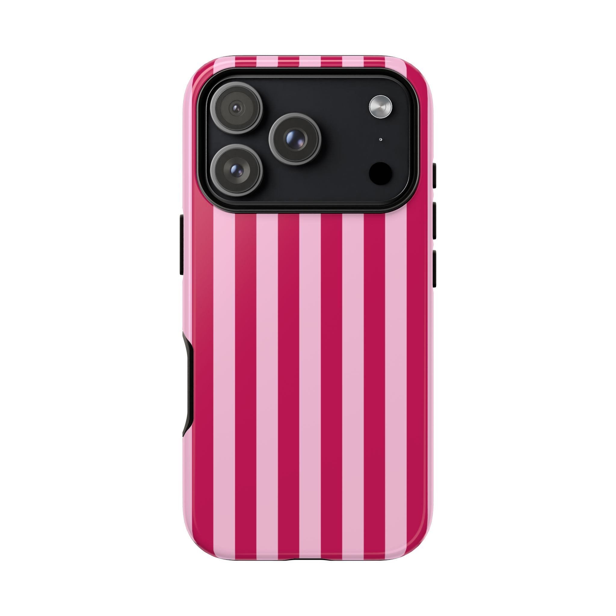 Maroon & Pink Striped Case