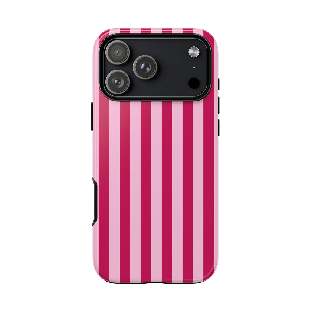 Maroon & Pink Striped Case