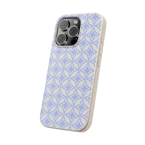 Biodegradable Light Blue Star Pattern Case