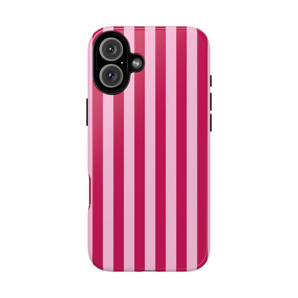 Maroon & Pink Striped Case