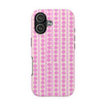 Pink Striped Flower Case