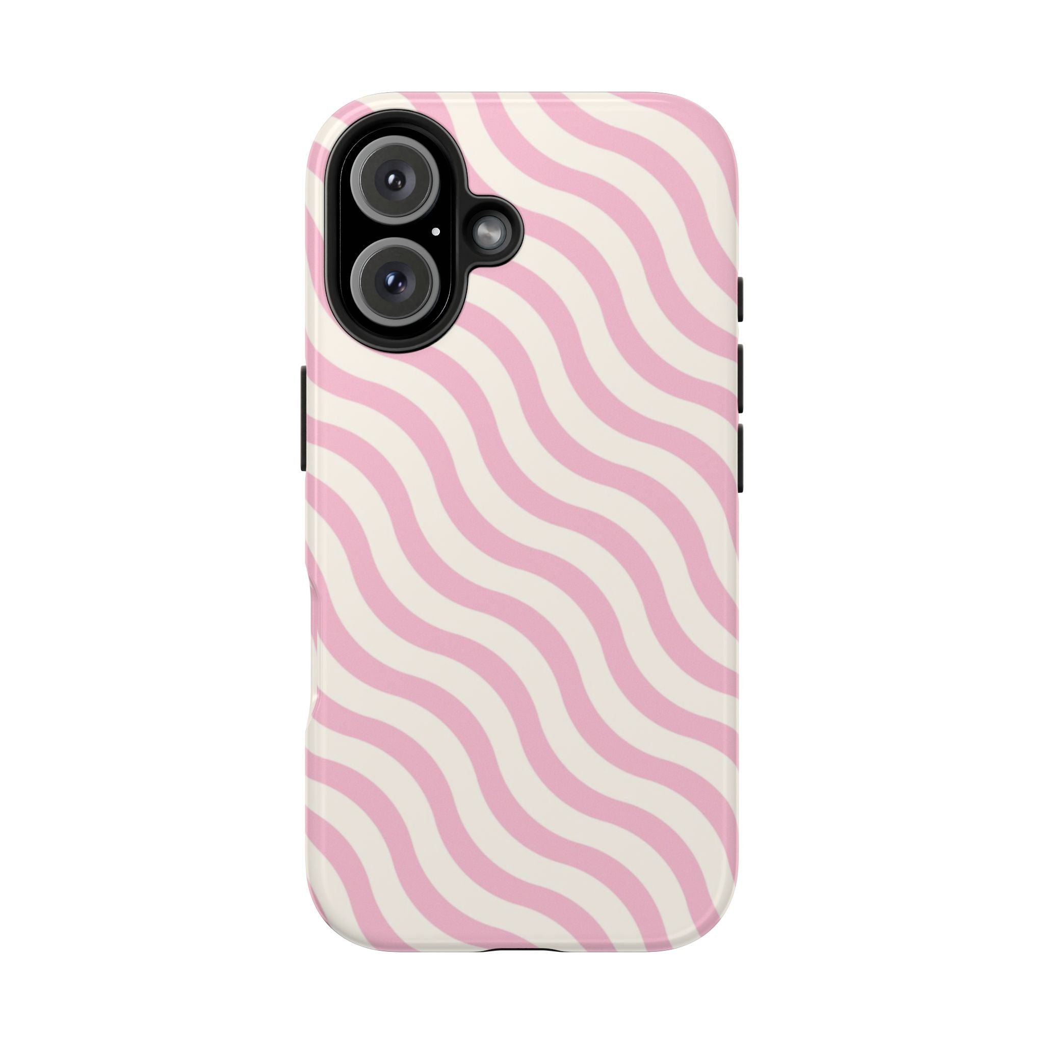 White & Light Pink Wavy Case