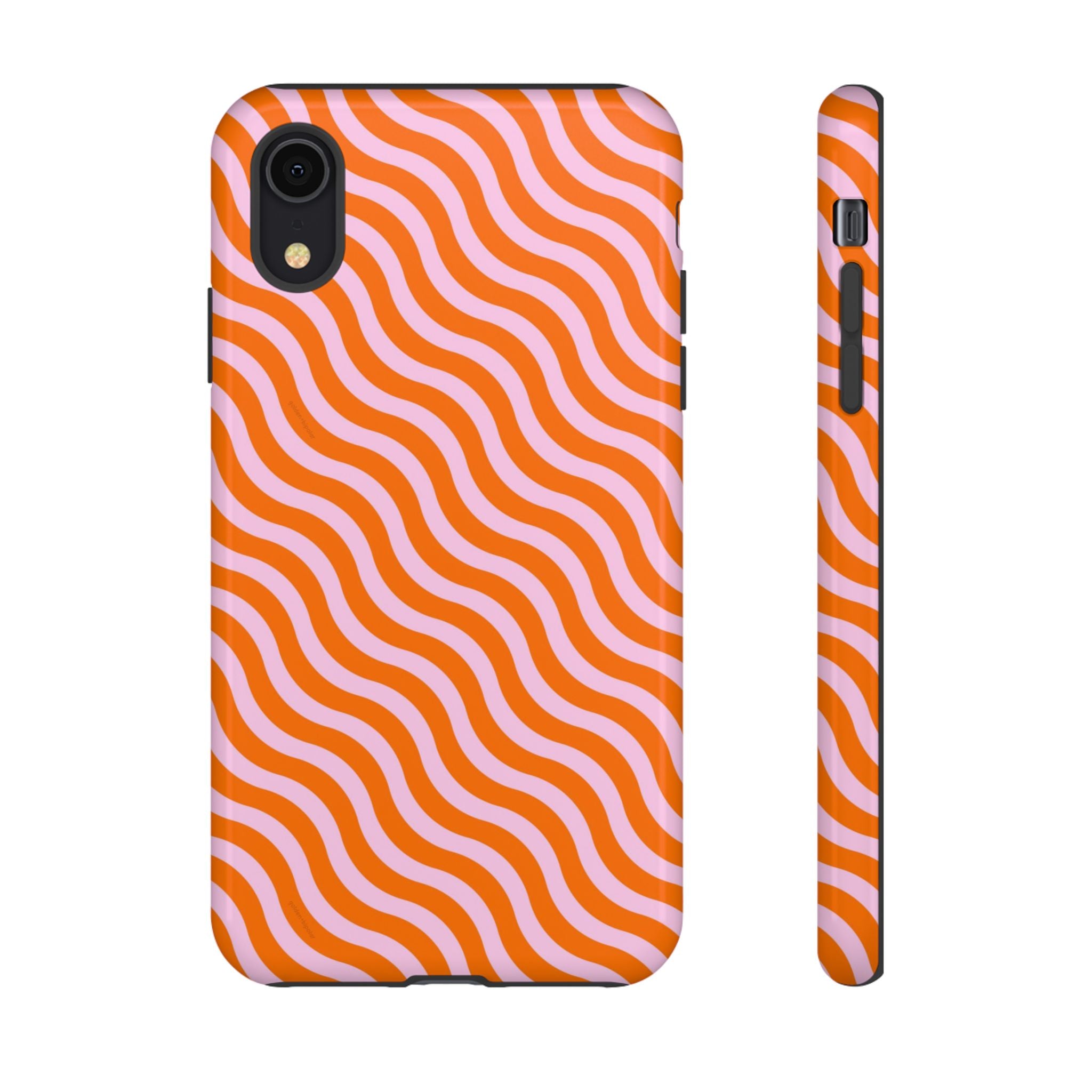 Orange & Light Pink Wavy Case