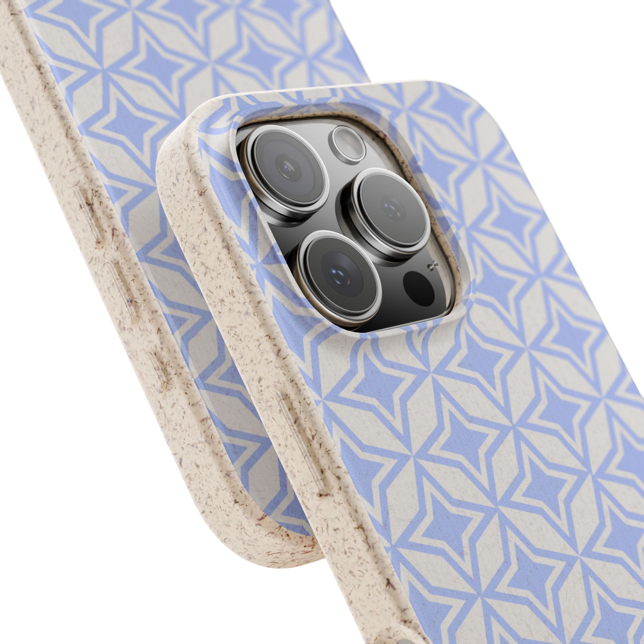 Biodegradable Light Blue Star Pattern Case