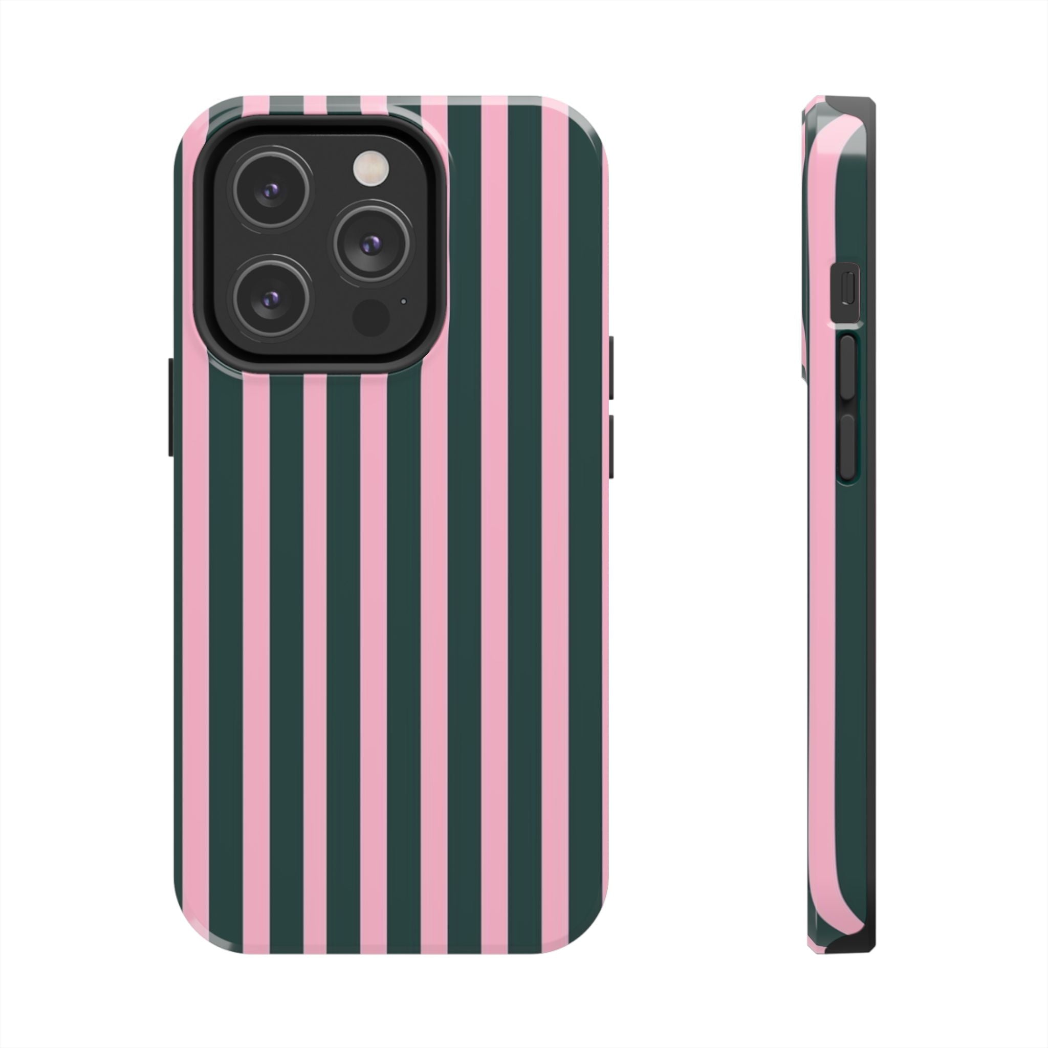 Pink & Green Striped Case