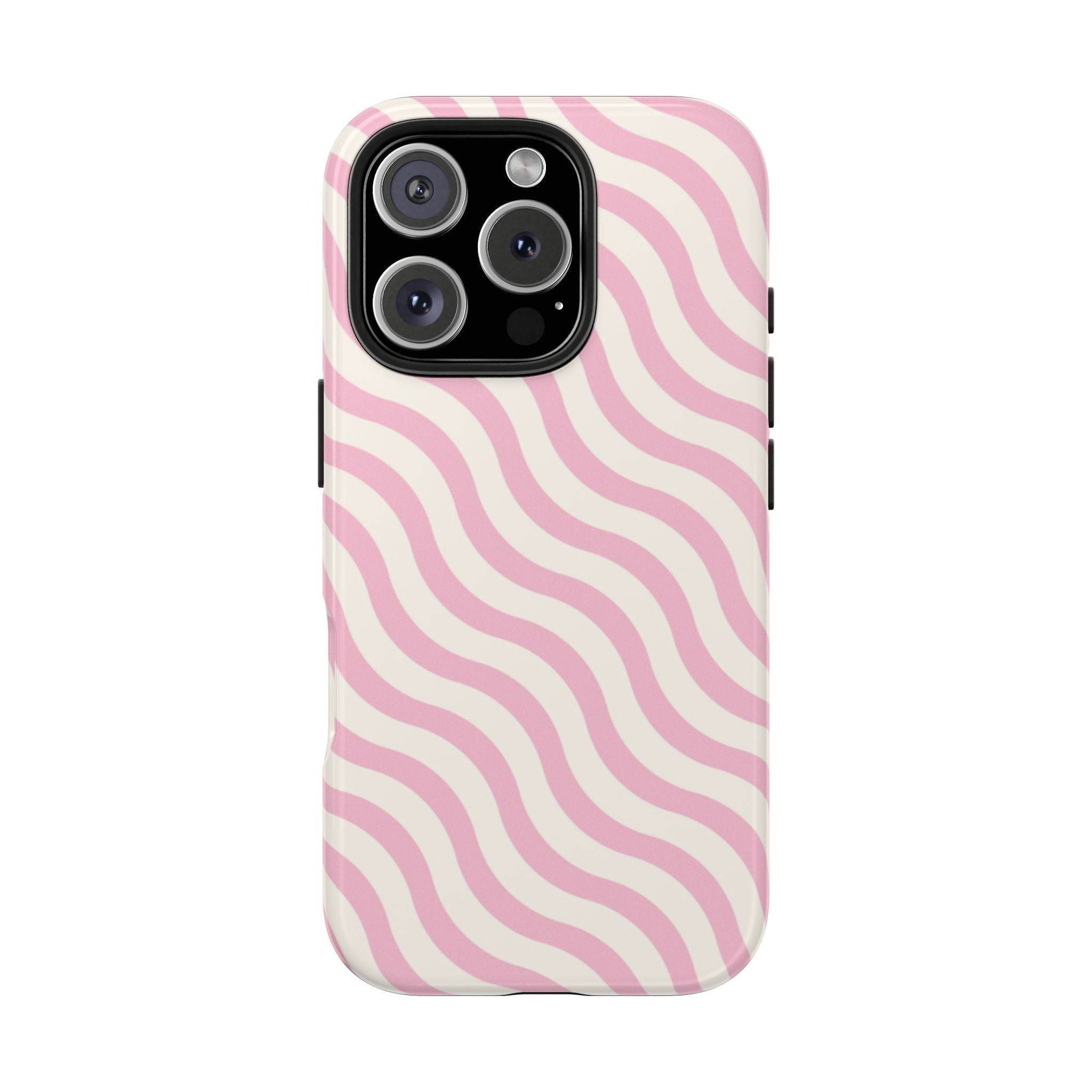 White & Light Pink Wavy Case