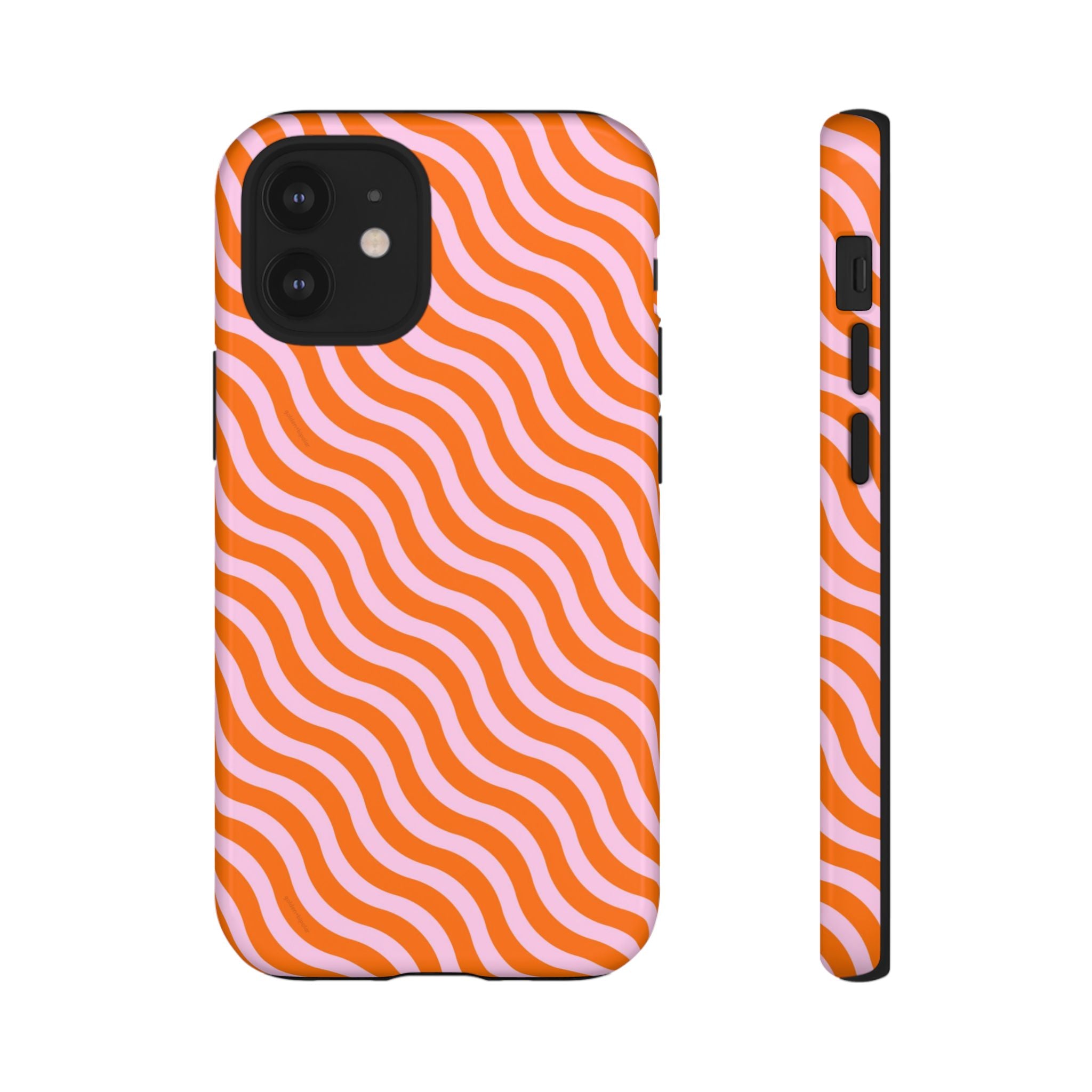 Orange & Light Pink Wavy Case