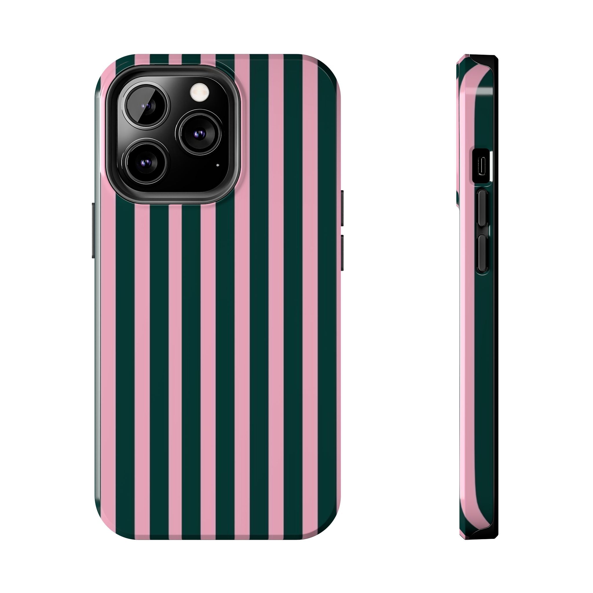 Pink & Green Striped Case