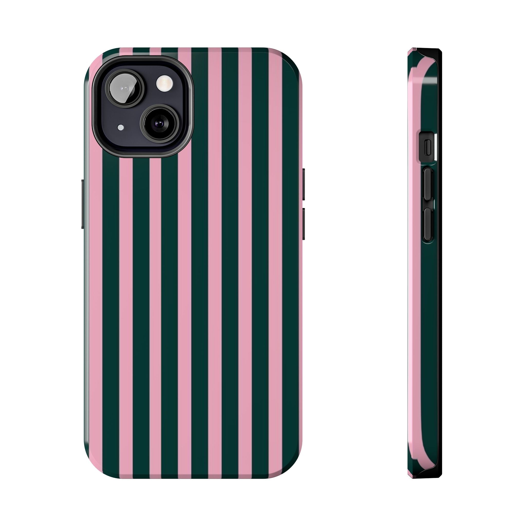 Pink & Green Striped Case