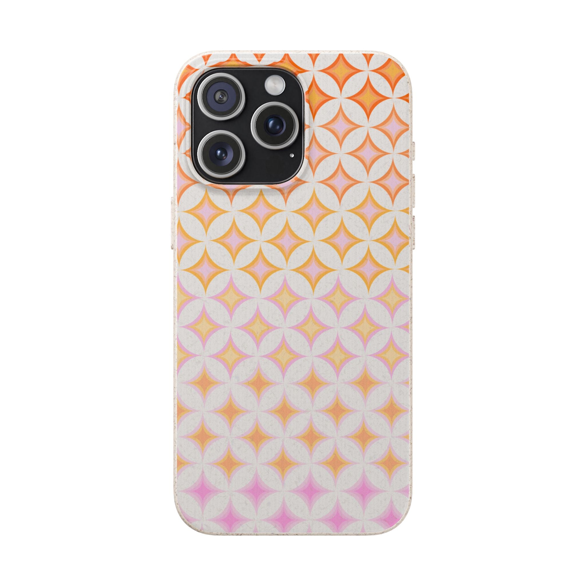Biodegradable Orange & Pink Star Case