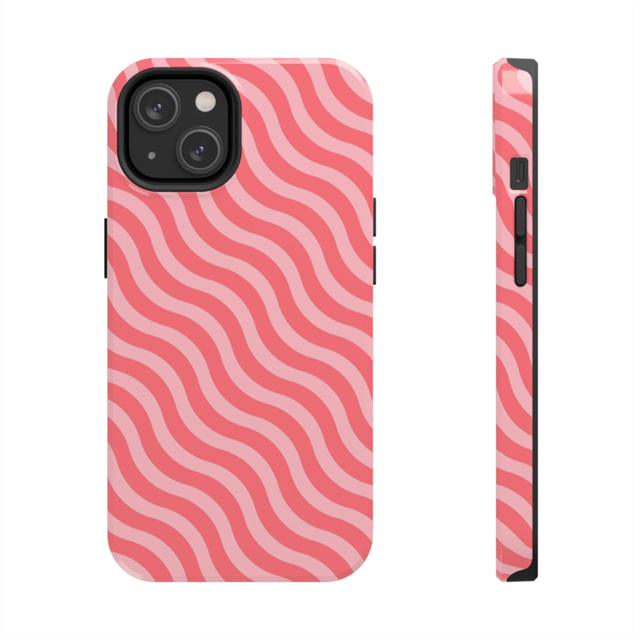 Pink & Light Pink Wavy Case