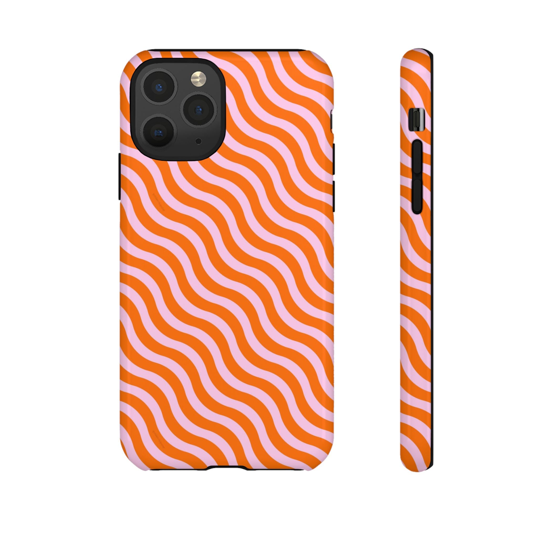 Orange & Light Pink Wavy Case