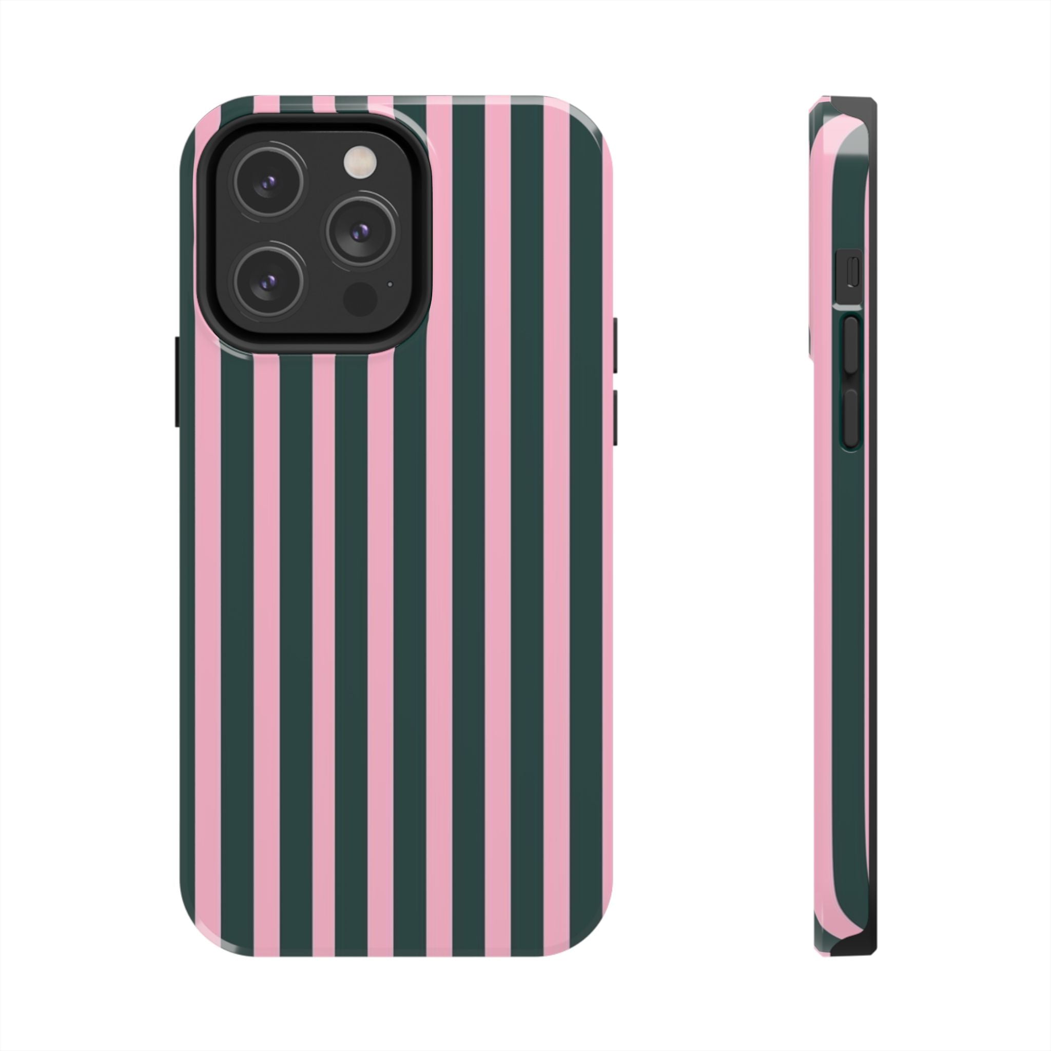 Pink & Green Striped Case
