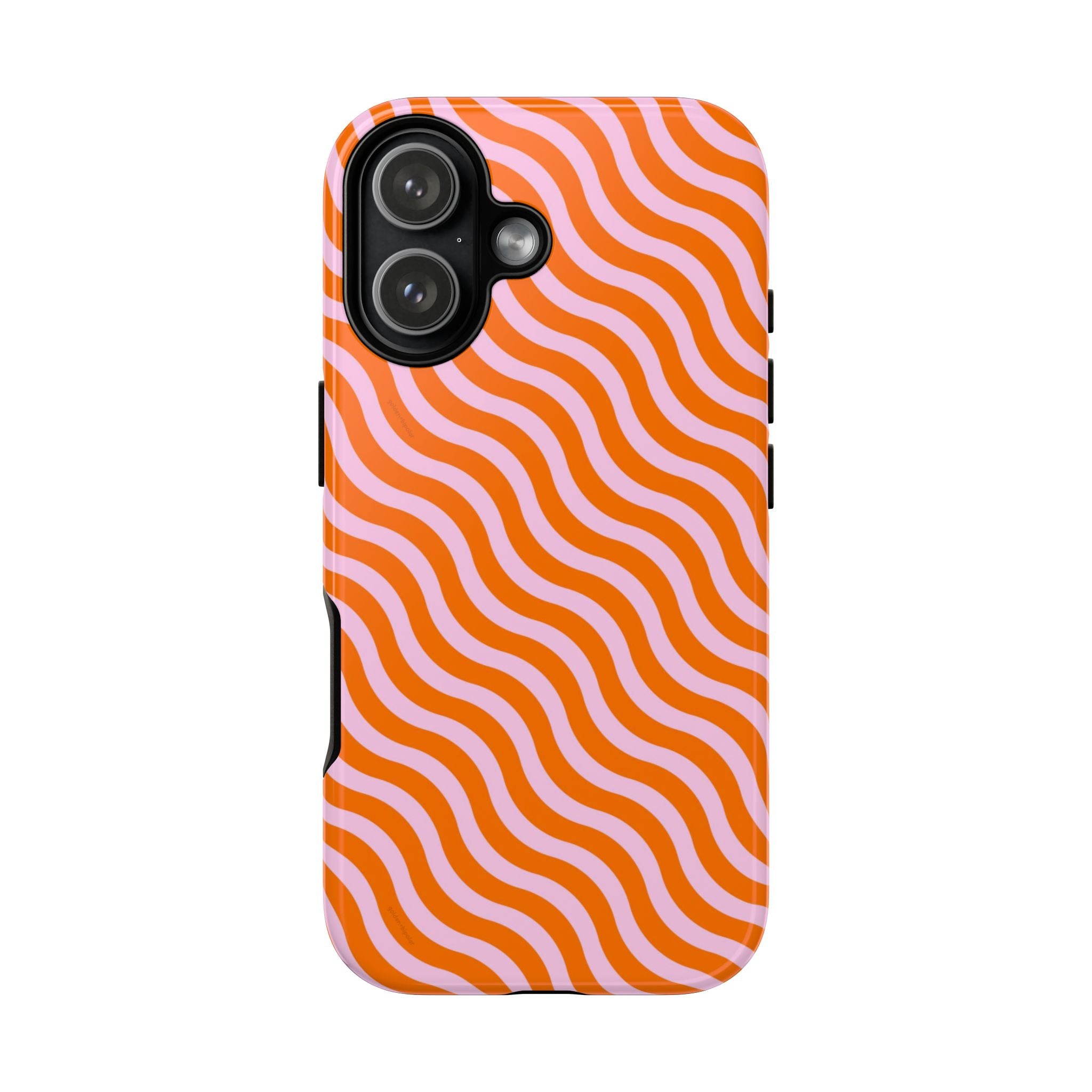 Orange & Light Pink Wavy Case