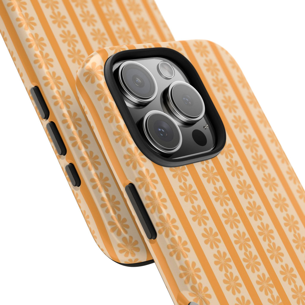 Orange Striped Flower Case