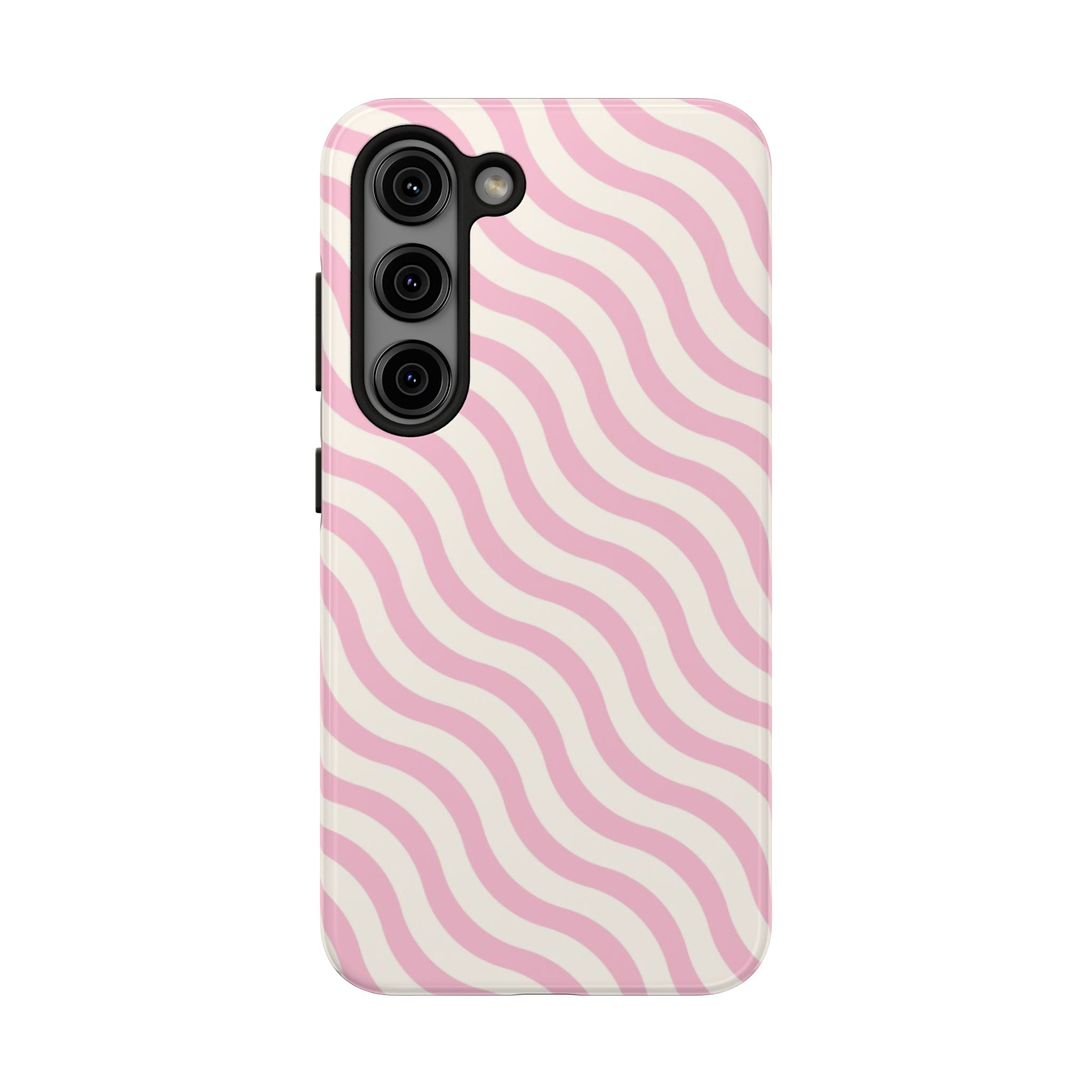 White & Light Pink Wavy Case