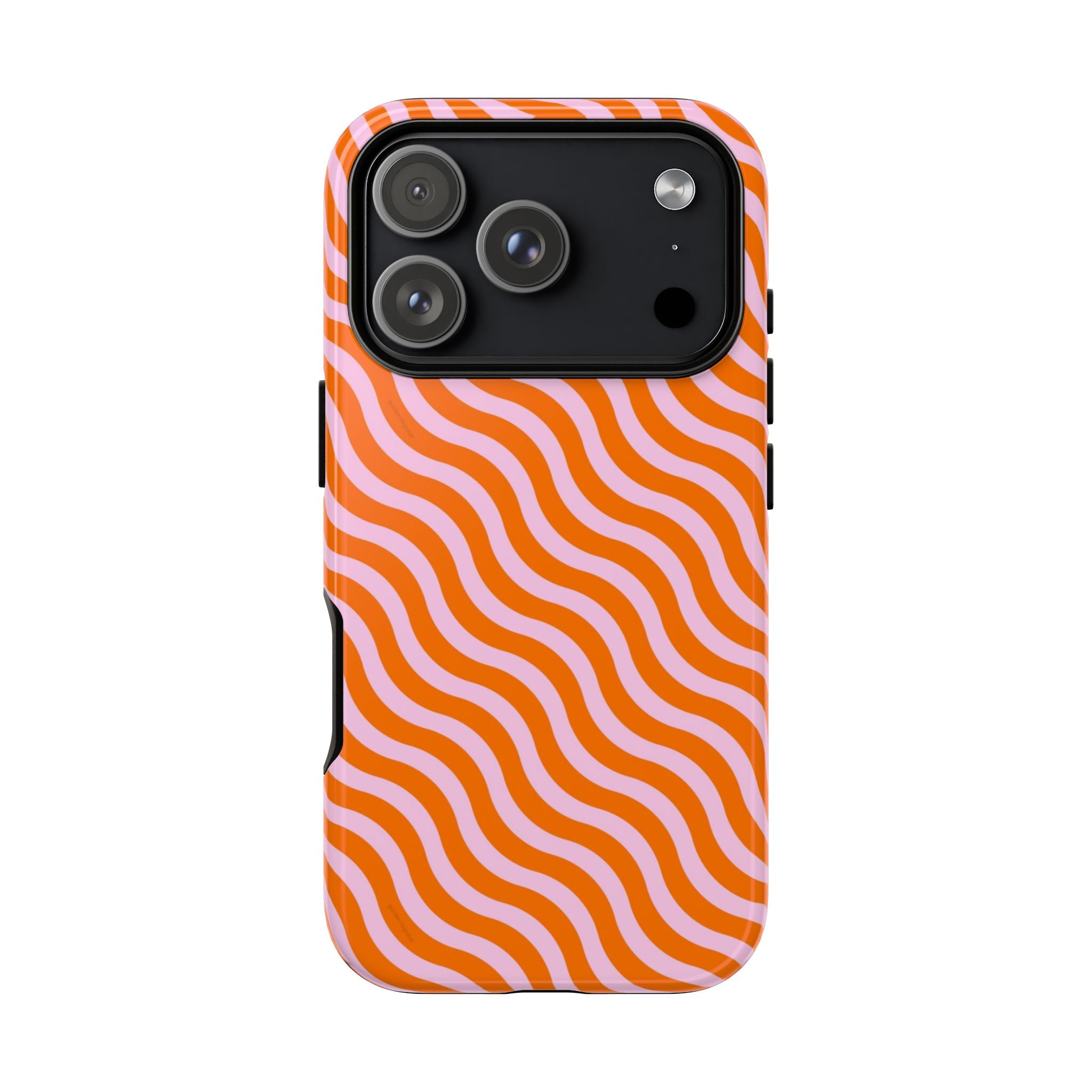 Orange & Light Pink Wavy Case