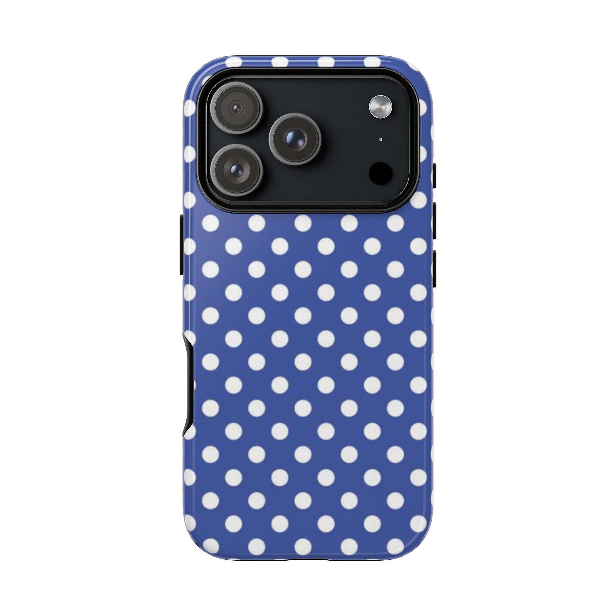 Blue & White Polka Dotted Case