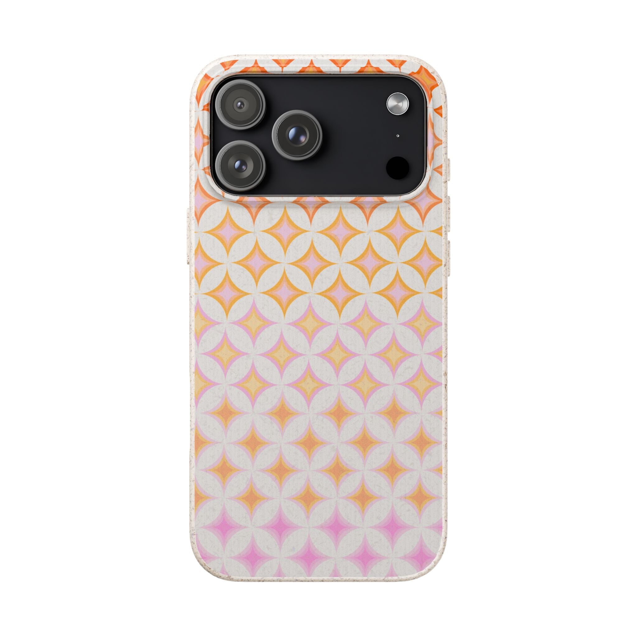 Biodegradable Orange & Pink Star Case
