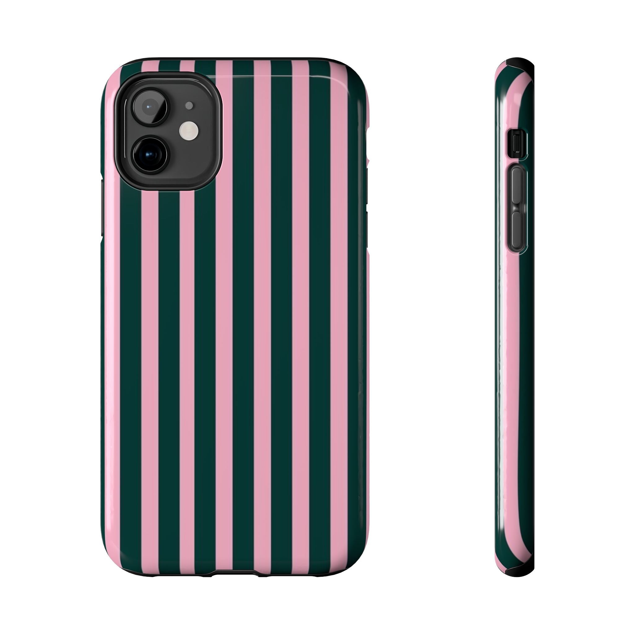 Pink & Green Striped Case