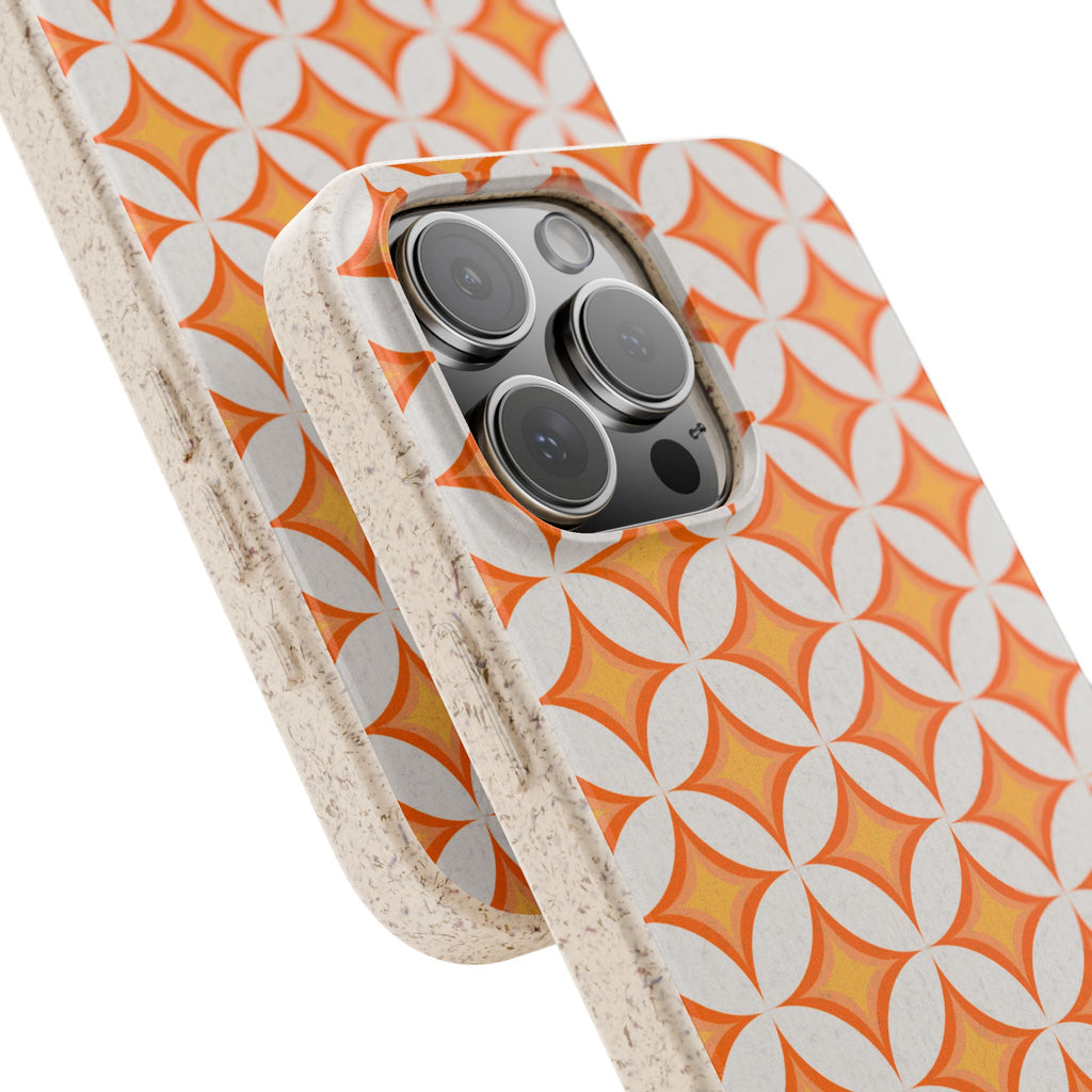 Orange Star Pattern Biodegradable Case