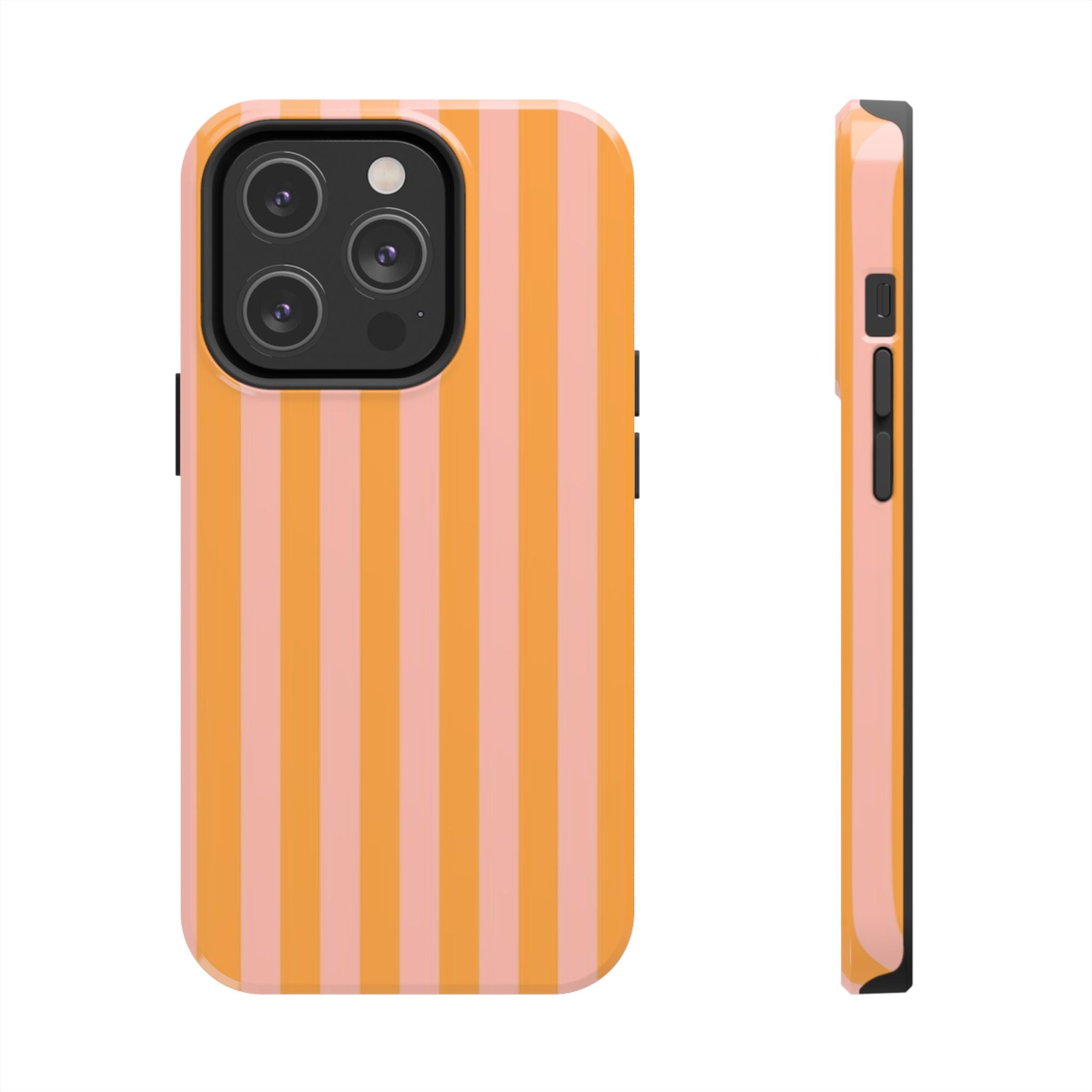 Pink & Orange Striped Case