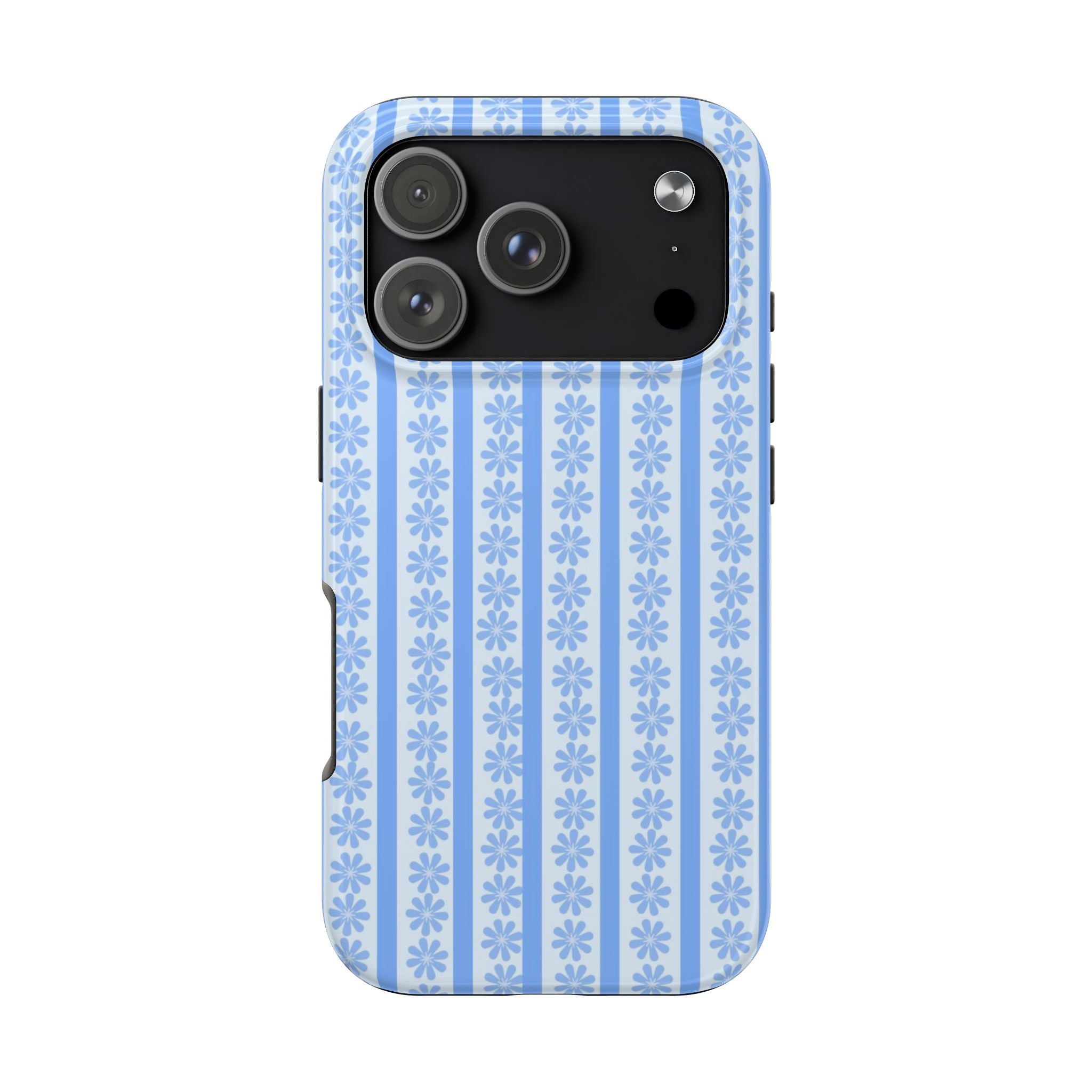 Blue Striped Flower Case