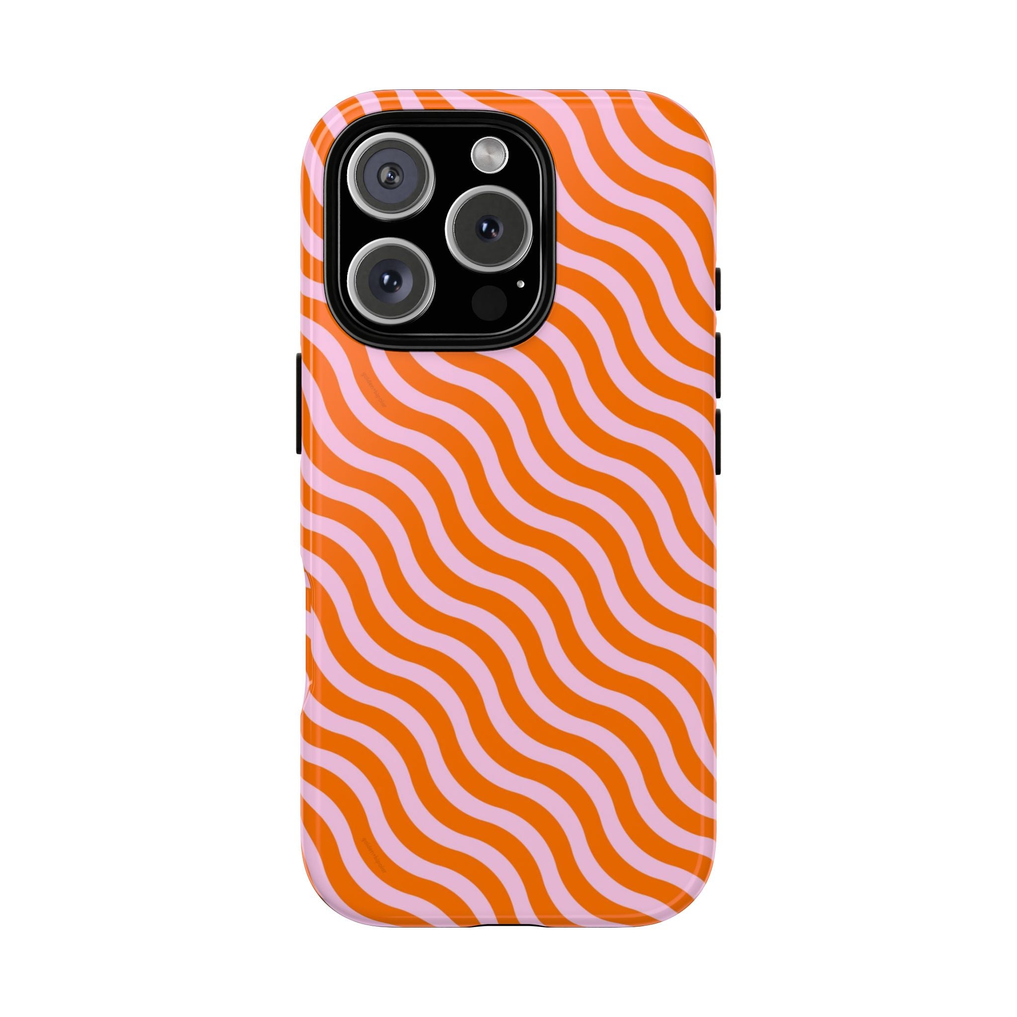 Orange & Light Pink Wavy Case