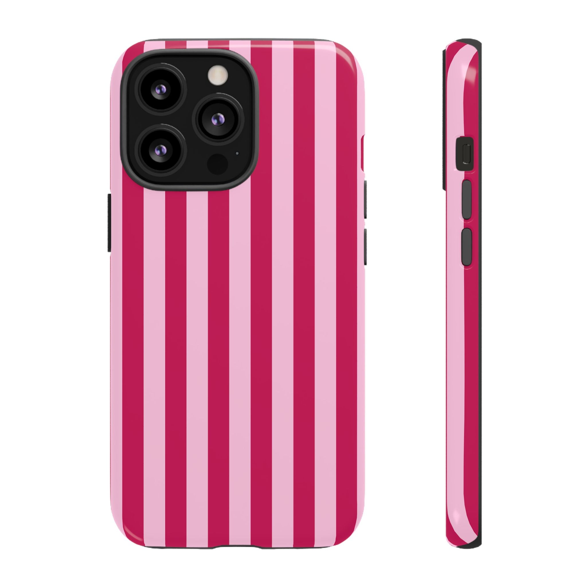 Maroon & Pink Striped Case