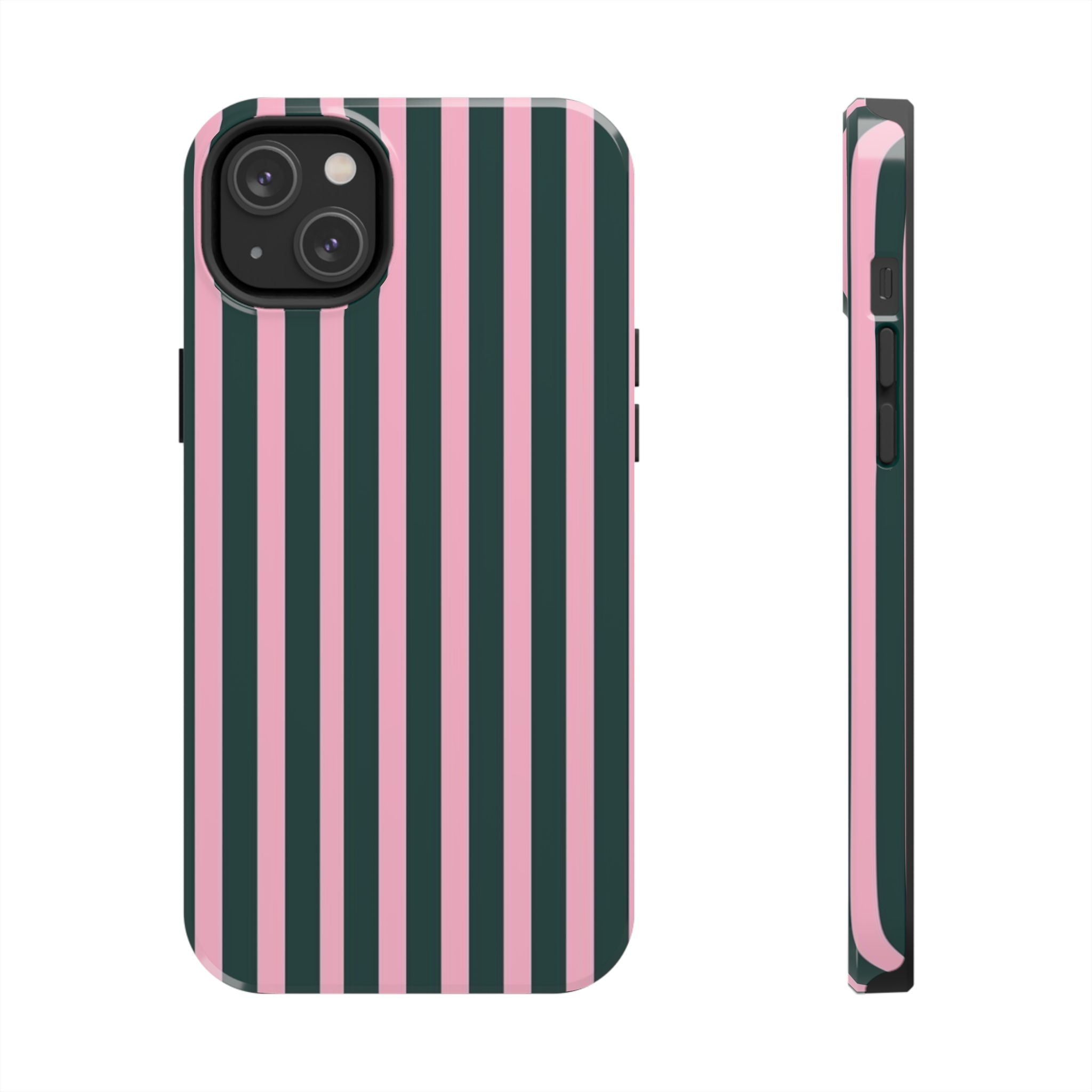 Pink & Green Striped Case